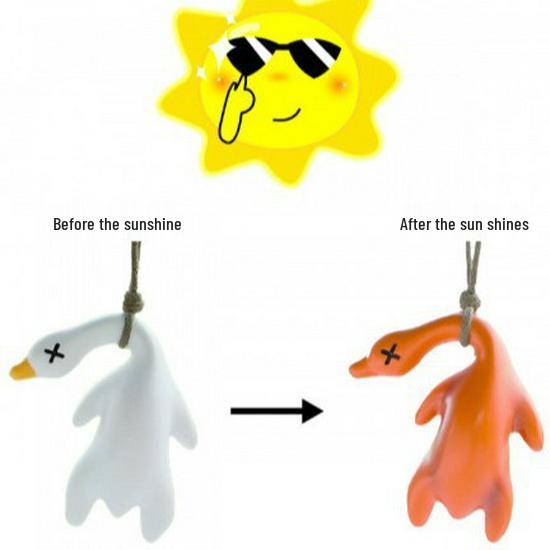 Car Color-Changing Roast Duck Pendant: Creative Ornament for Cars & Schoolbags