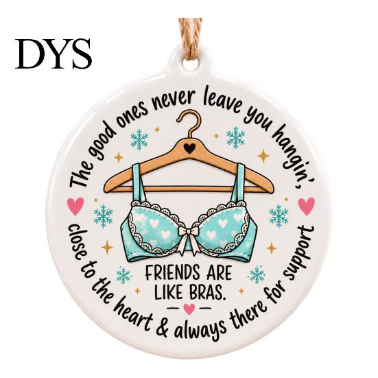 Hanging Decorations for Fireplace Funny Friendship Christmas Pendant, Durable Acrylic Ornament, Creative Xmas Festive Indoor Outdoor Ornaments