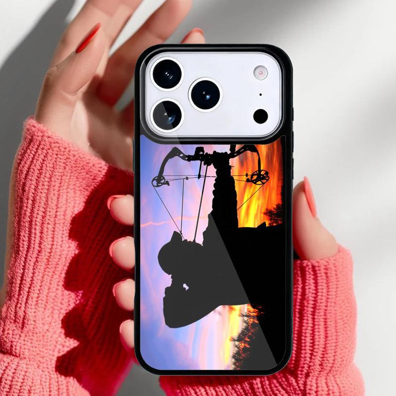 hunting Deer Sunset Phone Case for iPhone 17 16 15 14 13 Pro Max Back Cover for 12 11 Pro Coque