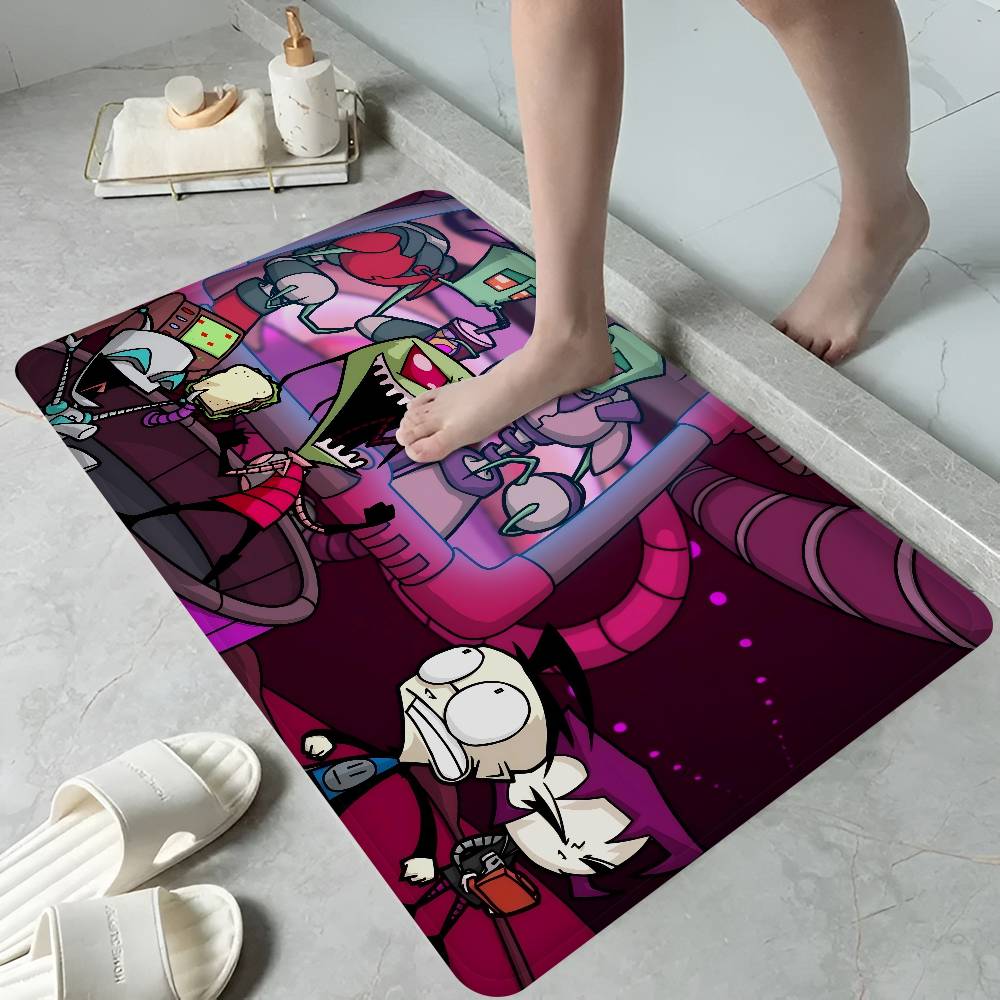 Anime I-Invader Zim Entrance Door Mat Nordic Style Bedroom Living Room Doormat Home Balcony Anti-Slip Modern Home Decor