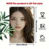 Korean Art Metal Sign - Asian Woman Face Portrait Iron Wall Decor for Home Bar Cafe, Durable 2D Flat Poster