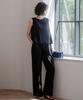 Memua Marsh Sleeveless Blouse & Slacks Set (Black)