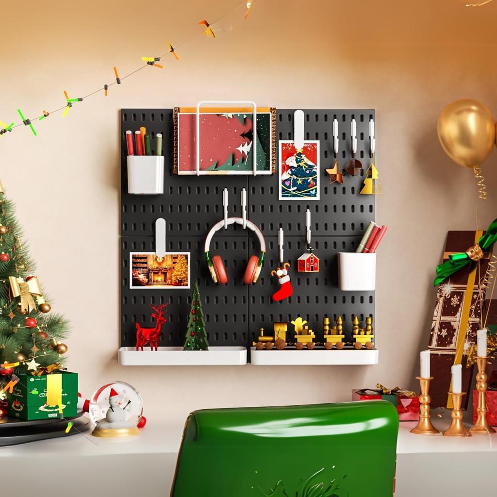 Pegboard Combination Kit, Pegboards and Accessories Modular Hanging for Wall Organizer, Crafts Organization, Ornaments Display, Nursery Storage