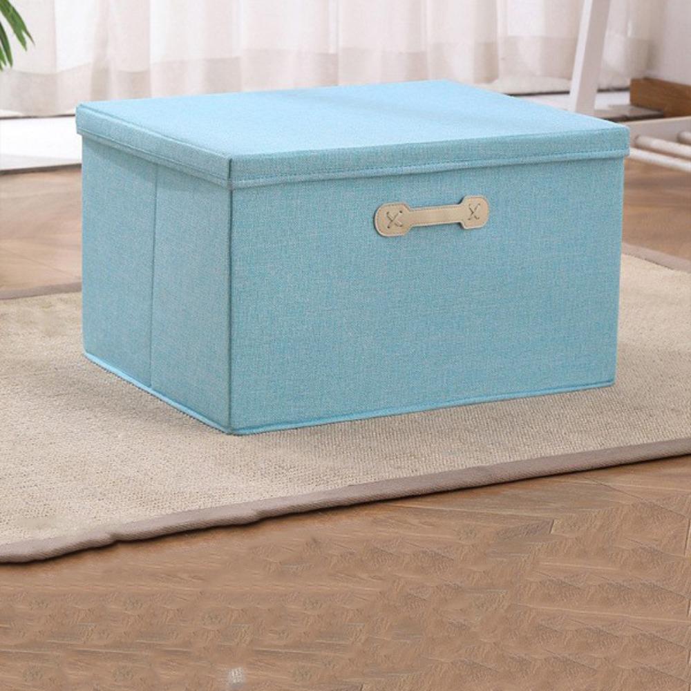 Cotton Linen Fabric Storage Box Drawer-type Covered Organization Box  Sundries Storage