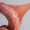 Realistic Leather-Feel Dildo with Movable Foreskin – Double-Layer Liquid Silicone, Soft Fake Penis for Women, Lifelike Texture, Waterproof & Body-Safe