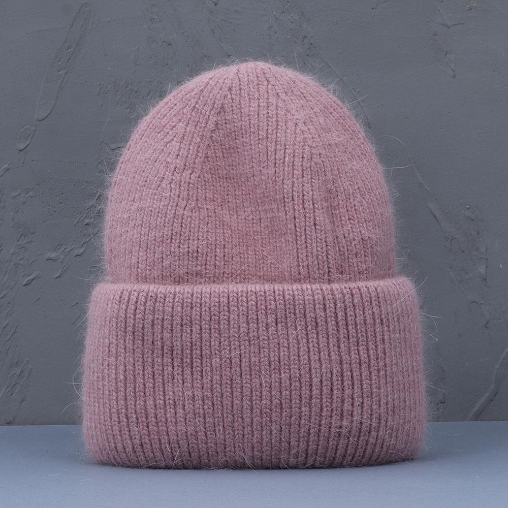2023 new  Hot Selling Winter Hat Real Rabbit Fur Winter Hats For Women Fashion Warm Beanie Hats Solid Adult Cover Head Cap