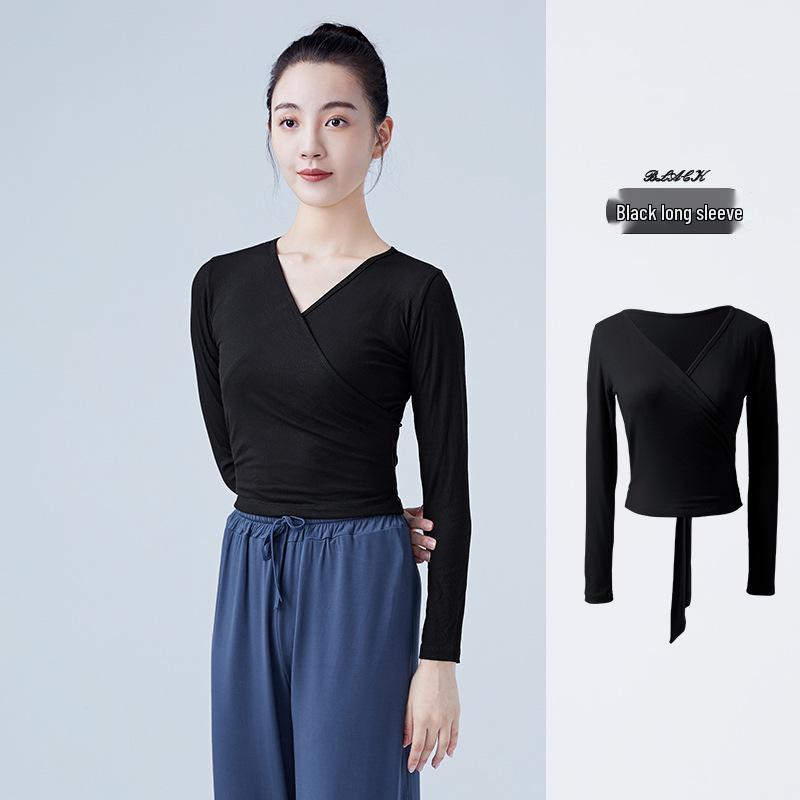 Eleganter Strick-Crossover-Cardigan für Erwachsene, Ballettkleid für den Herbst - Klassischer chinesischer Tanzstil