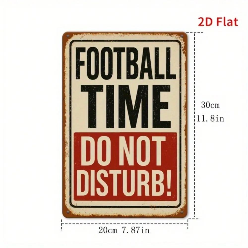 Vintage Iron Football Time Do Not Disturb Sign 20x30cm Retro Metal Wall Decor