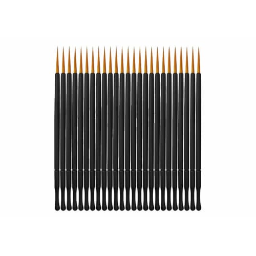 Green Stuff World Disposable Synthetic Bristle Brushes, 25-Pack, Hobby Tool, GSWD-2419