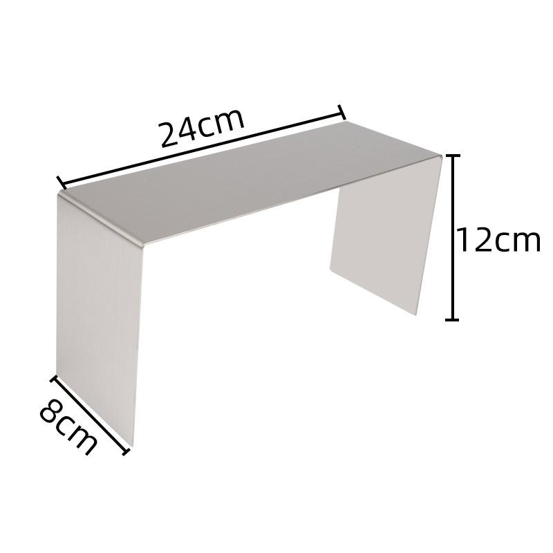 U Shape Stainless Steel Display Riser Stand, Shop Jewelry Bag Display Shelf For Dessert Cupcake Shoes Action Figure Display
