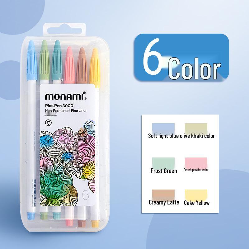 MONAMI Munami 3000 Vezel Waterverf Fijnpunt Pen Set, 24 Kleuren