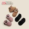 Toddler Leather and Cotton Winter Boots - Warm Infant Walking Shoes, Matte Snow Boots for Boys