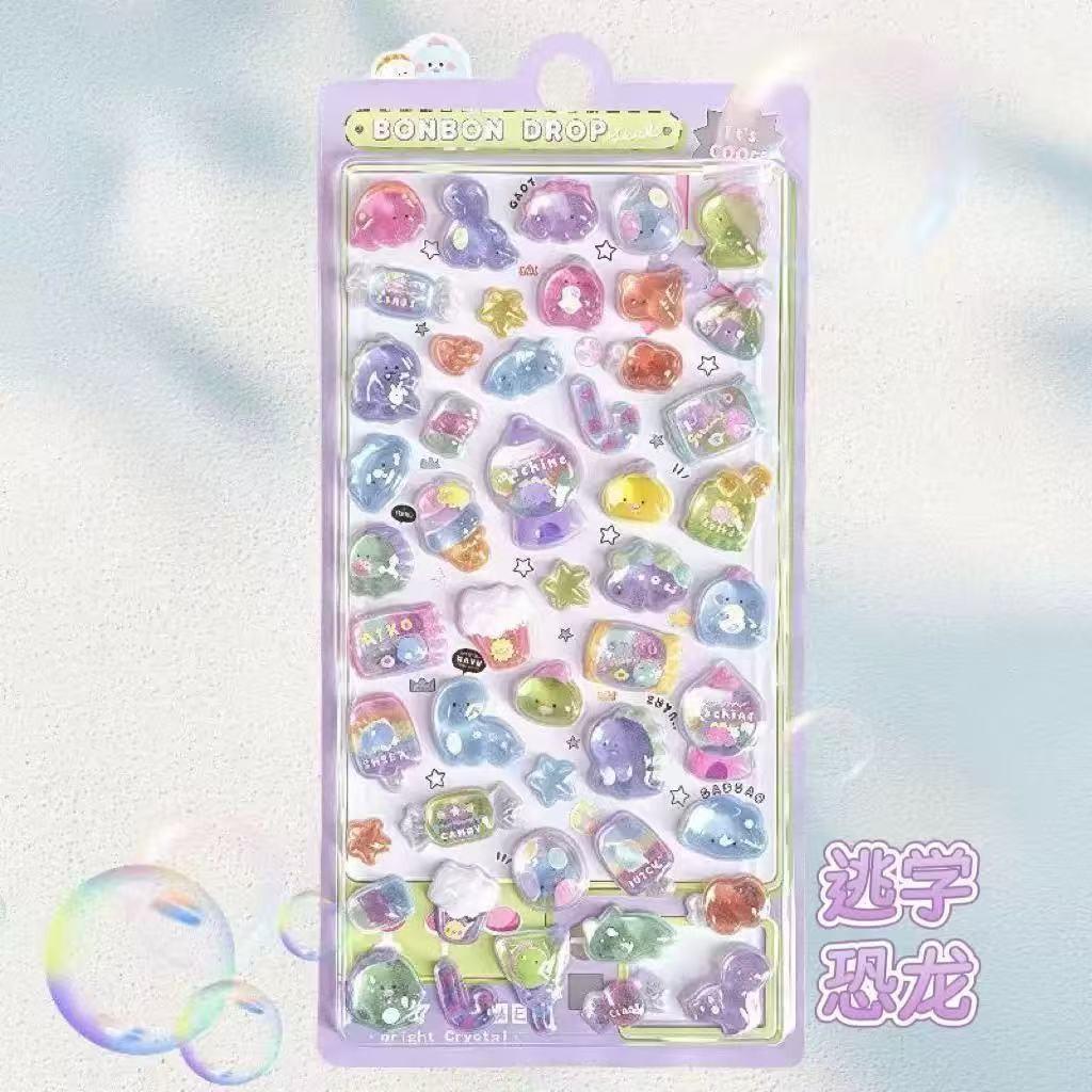 3D &Cartoon Stickers Relief Hollow Reward 3D Stickers Sticker Adhesive Vinyl Material Cute Design Bag Accessories