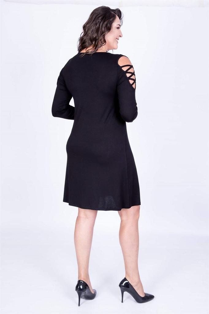 Damen Übergröße Kleid Limoda Übergröße Ärmel Umrahmtes Kleid