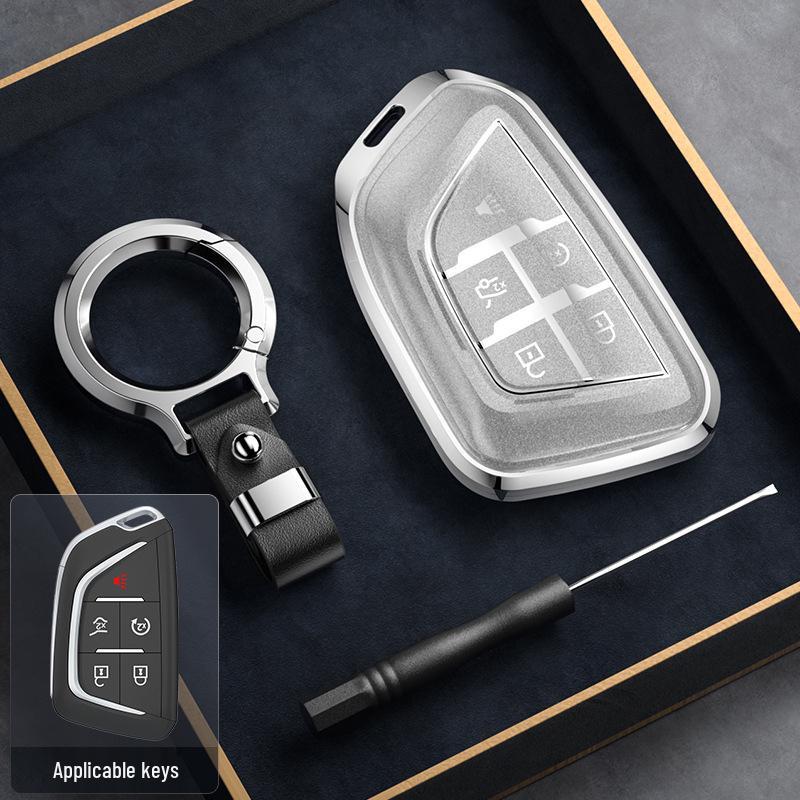 Cadillac Key Case with Buckle: Compatible with XT4, XT5, CT4, CT5, CT6, XT6, XTS, ATS Models
