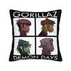Gorillaz Pillowcase Printed Fabric Cushion Cover Decorative  Pillow Case Cover Bed Zippered 45X45cm