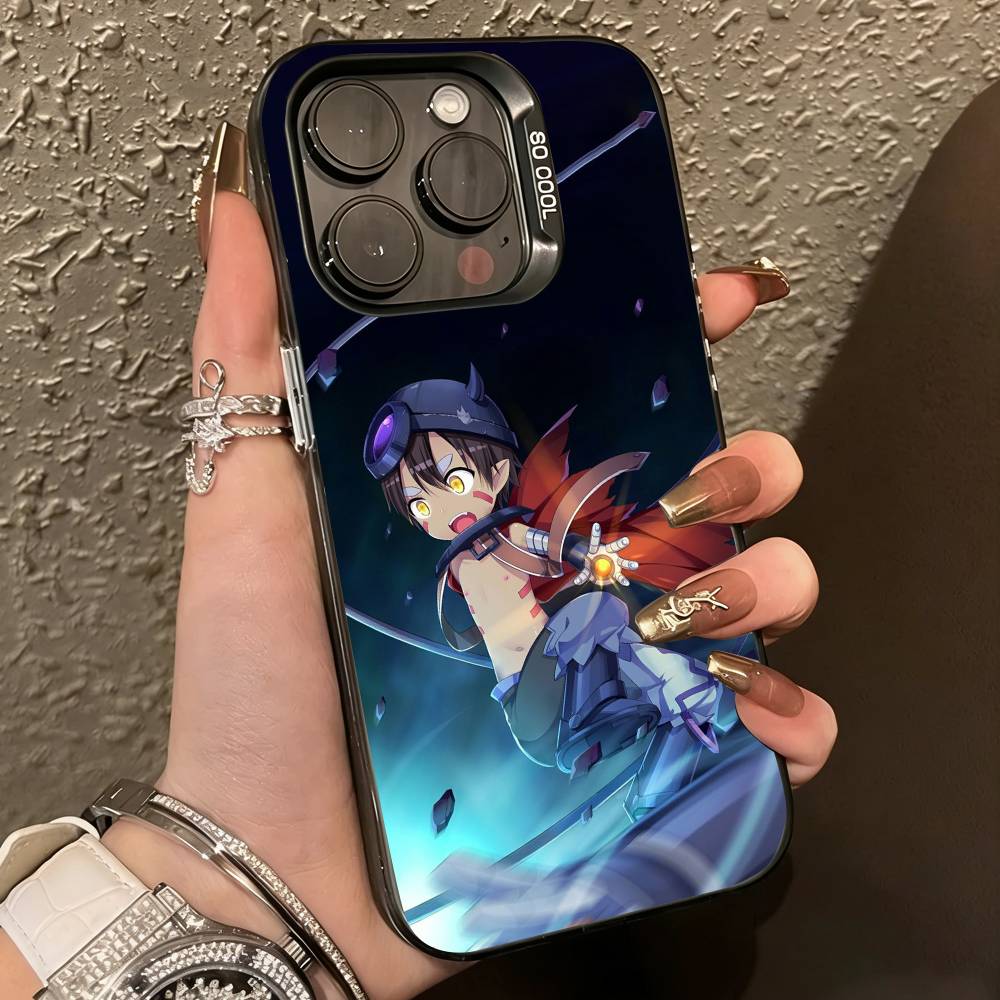 M-MADE IN A-ABYSS Reg Phone Case For iPhone 17,16,15,14,13,12,11 Plus,Pro Max,XS,Colored Silver Plated Inside Cover iPhone16Se4