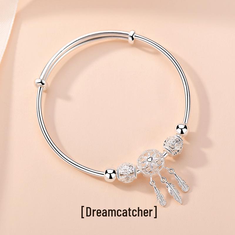 Sterling Silver Dreamcatcher Bracelet - Dreamy, Versatile Light Luxury for Women