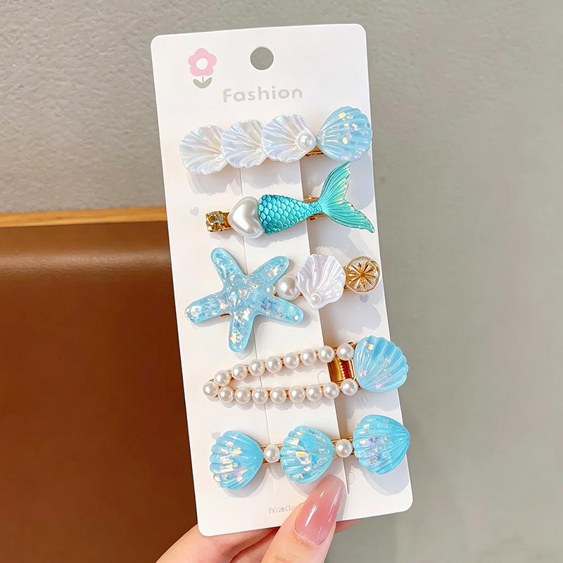 Pink 50-Piece Cute Hair Clip Set: Sweet Girly Japanese Cartoon Bangs Accessories