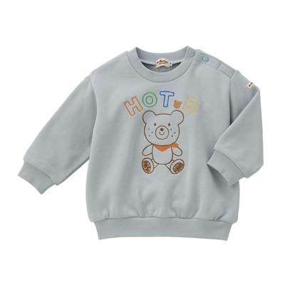 MIKIHOUSE HOT BISCUITS Sweatshirt for Boys and Girls, Storm Blue, 100cm, 73-5602-689