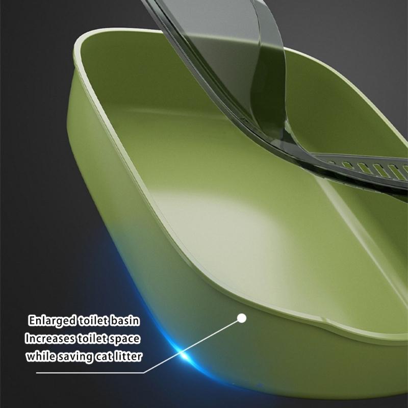 Large Cats Toilet Box For Pet Cats Households with Ventilation System And Removable Part Easy To Clean Litter Box