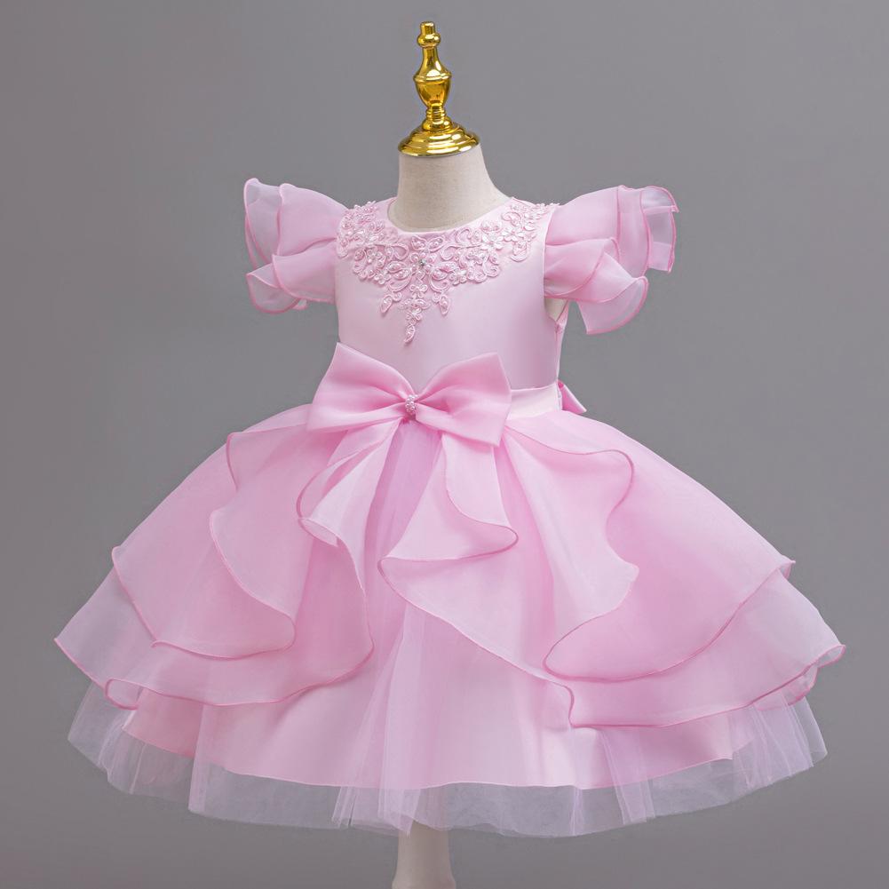 Christmas Models Children's Dresses Fluffy Middle and Large Children's Performance Dresses Dresses 368 Children's Princess Dresses Mesh Dresses