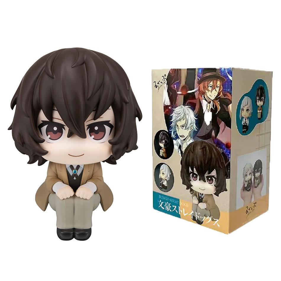 Original Bungou Stray Dogs Anime Figure Look Up Nakajima Atsushi Action Figure Q Version Dazai Osamu Figurine PVC Collection Toy