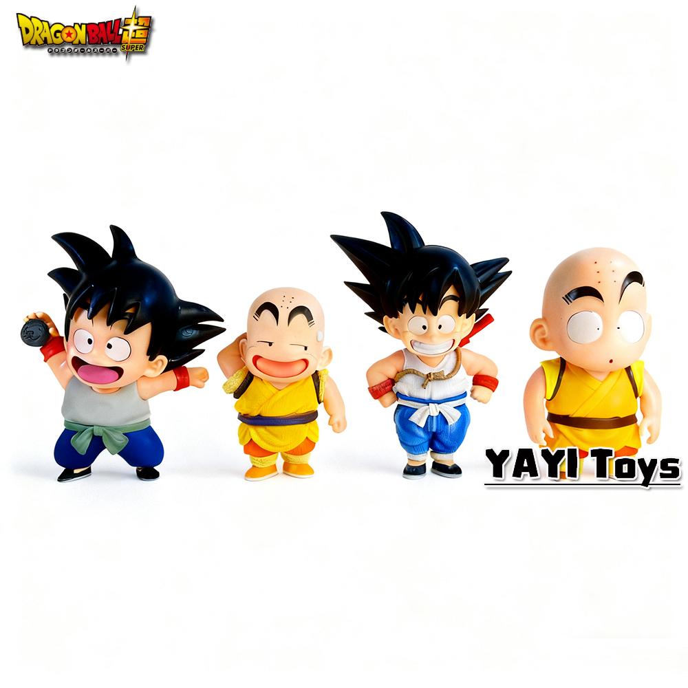 Neue Dragon Ball Son Goku Anime Figuren Krillin Fuguire Kindheit Niedliche Modelle PVC Statue Schreibtischornamente Sammlerspielzeug Perfektes Geschenk