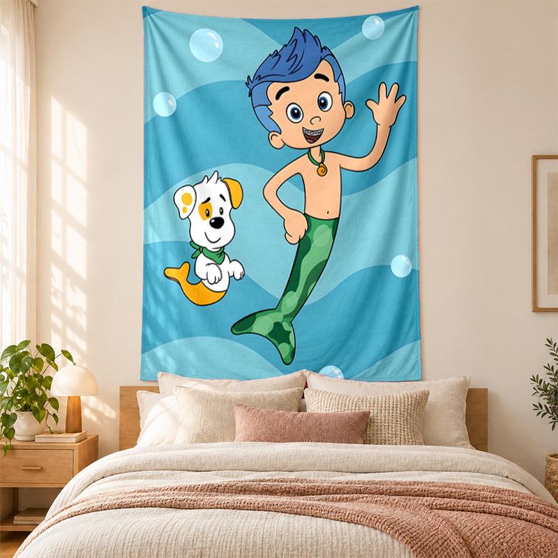 Bubble Guppies Tapestry highquality for decorating living room bedroom dorm walls ideal as bedroom wallart orholiday gift