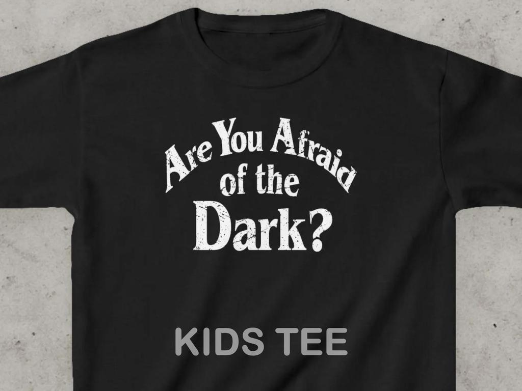 90s Horror Kids T-shirt Are You Afraid of the Dark Graphic Black Tee 90s Horror Campfire Story Shirt Goth Horror Gift Unisex Ladies Hoodie