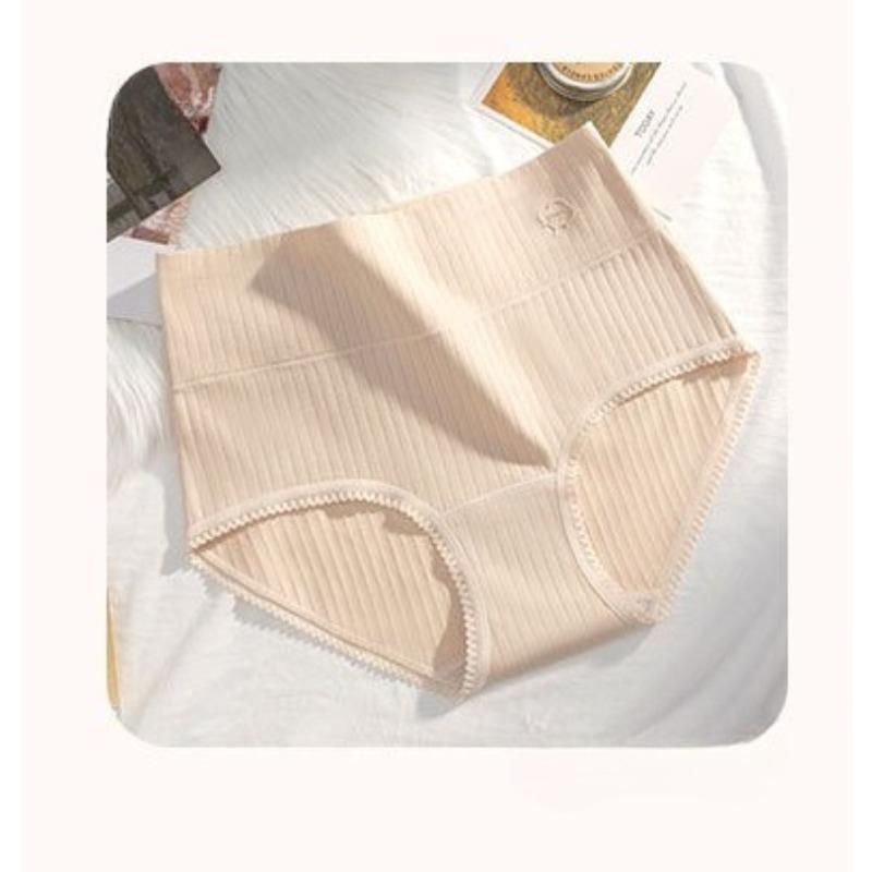 Women's Spring and Autumn Cotton 10A Antibacterial Crotch High Waist Tummy Tuck Underwear