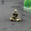 Bodhidharma Buddha Figurines Miniatures Desktop Ornament Retro Brass Master Dharma Statue Home Decor Crafts Accessories