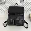 Schoolbag leather travel bag new backpack anti-theft calfskin backpack European and American retro large-capacity autumn and winter bag spot