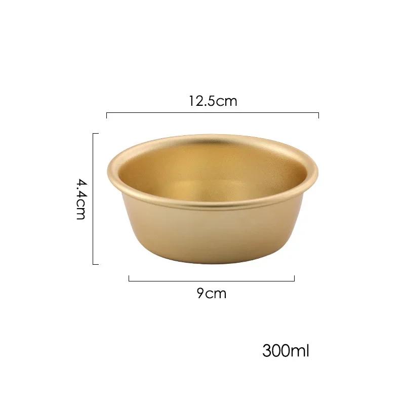 

1pcs Gold Color Aluminum Traditional Bowl Korean Rice Wine Bowl Cup Makgeolli Ramen Soup Bowl Kitchenware Set