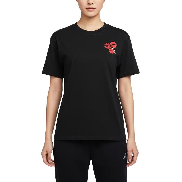 Jordan Flt Ss Gf Gfx Kiss Round Neck Pullover Short Sleeve T-Shirt Women tops IF0798010 S