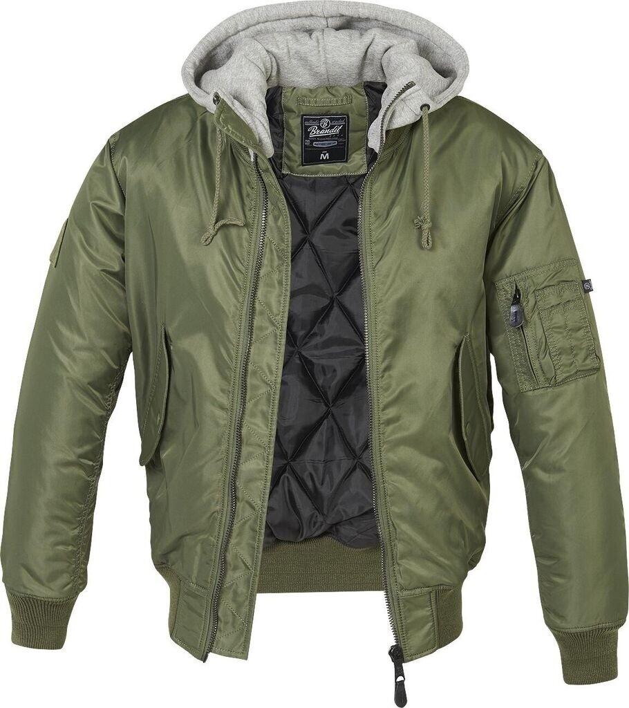 Brandit MA1 Sweat Hooded Winter Jacket olive-grey