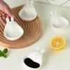 Super Cute Cartoon Rabbit Dipping Saucer Household Three-Dimensional Ceramic Saucer Ketchup Snack Plate Vinaigrette White Rabbit
