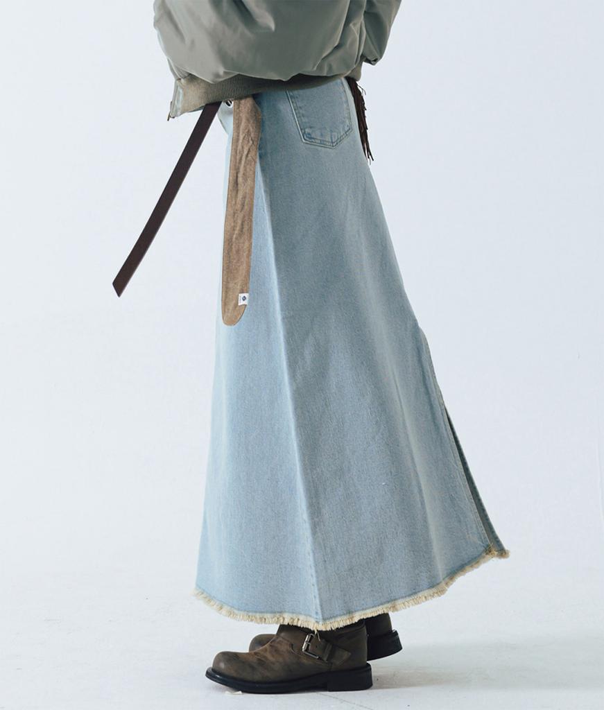 ESEELMI Long Denim Skirt