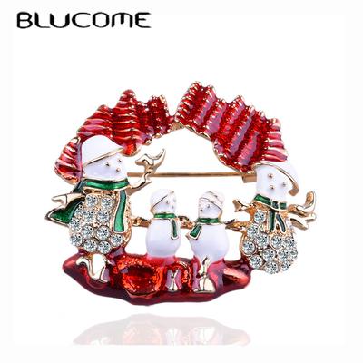 Broches navideños con goteo de aceite, hermosos y modernos broches de muñeco de nieve de anime para hombres y mujeres, broches para bufandas y abrigos, regalo de Navidad