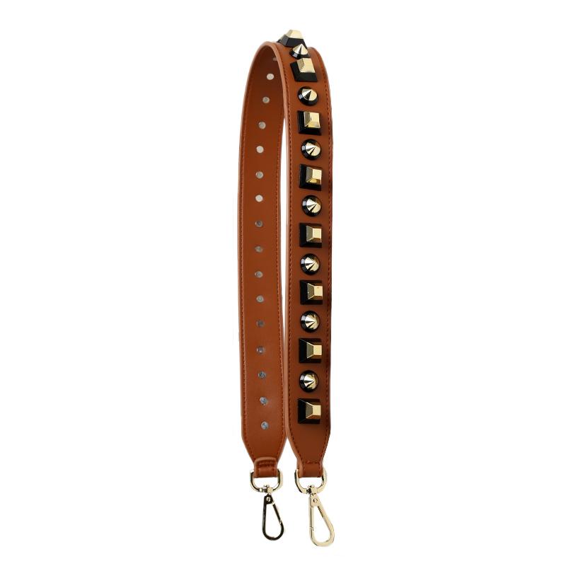 90cm Bunte Nieten Leder Taschengurt Crossbody Schultergurte Handtaschengriff Ersatz Damen DIY Geldbörsen Zubehör
