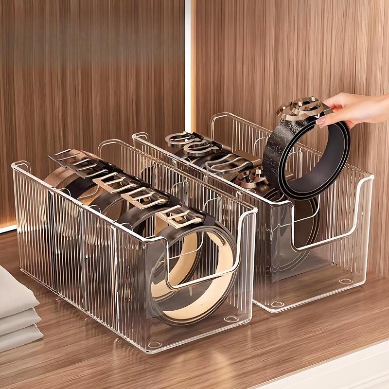 Special Belt Storage Rack for Belts, Scarves and Headscarves. Multi-functional Household Acrylic Compartmentalized Shelf for Display.