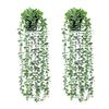 2pcs Artificial Eucalyptus Plants Indoor Outdoor Natural Vine Potted Plant Hanging Decoration Room Decors