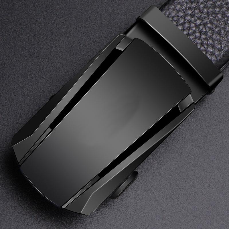 Herren Premium Echt Rindsleder Gürtel mit Legierung Automatikschließe