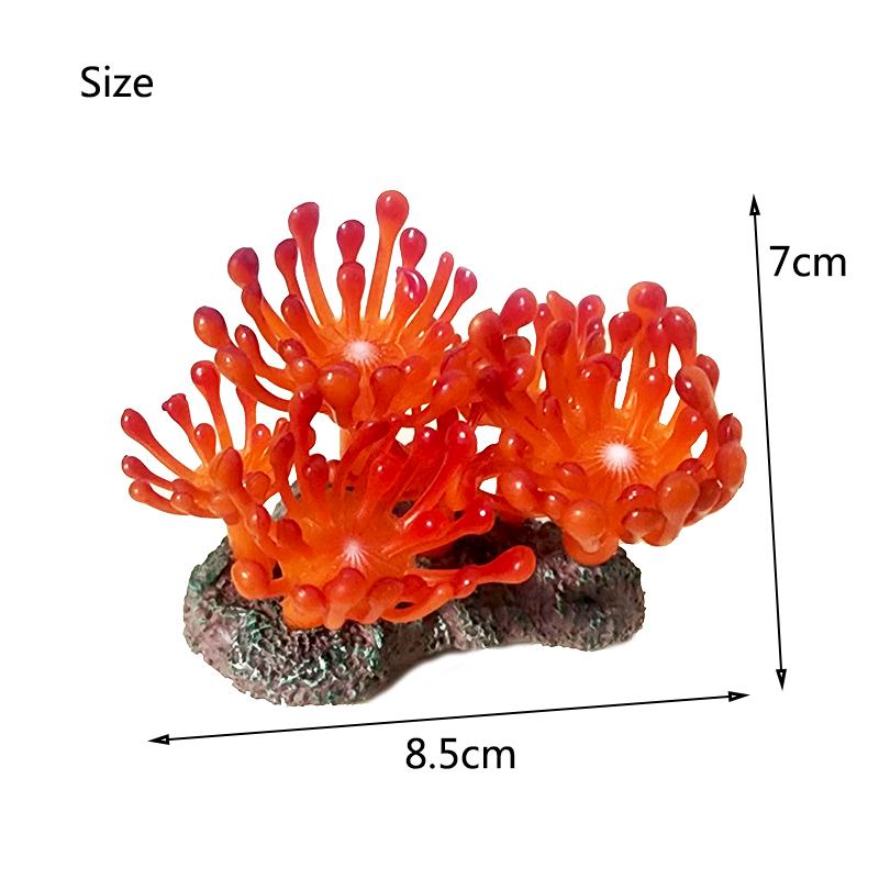 

1pcsArtificial Silicone Underwater Coral Aquarium Fish Tank Simulation Decoration Aquarium Backgrounds Plants Water Grass Decora красный