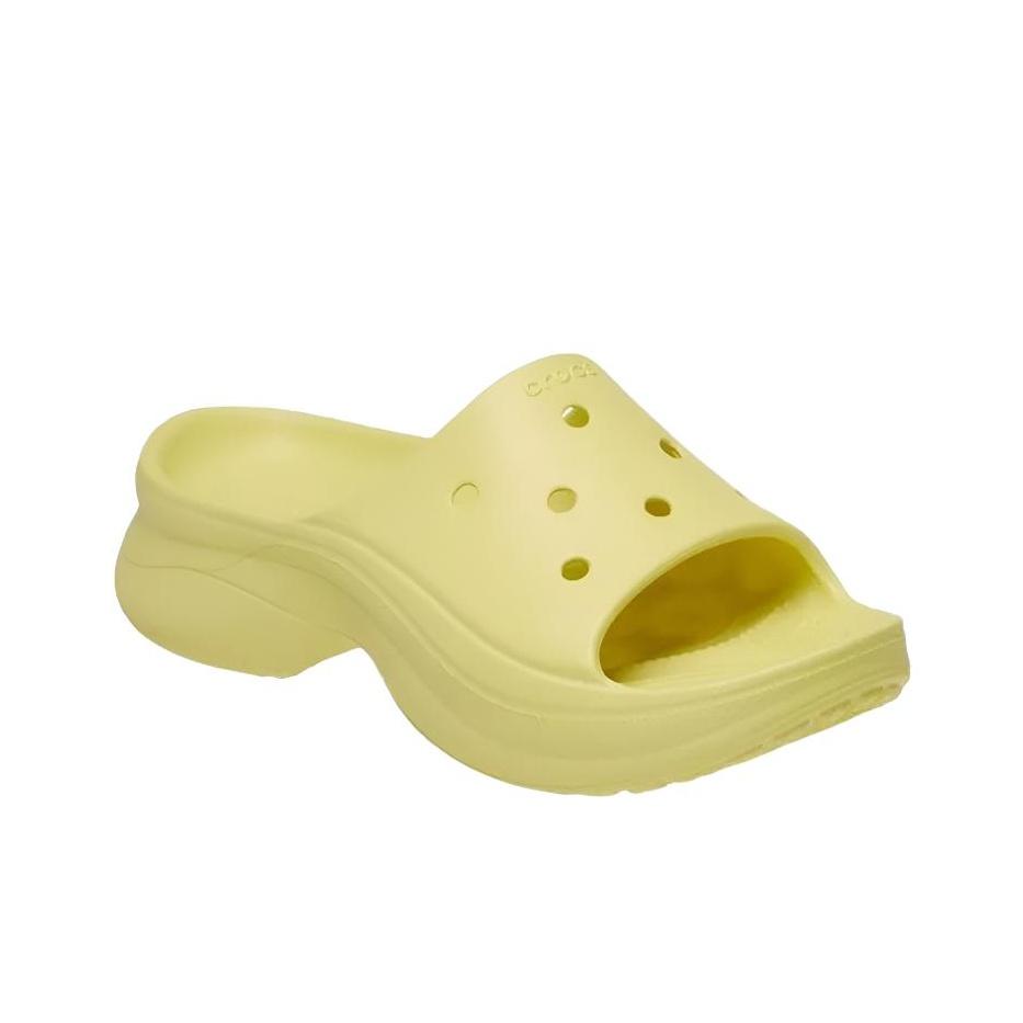 Crocs Casual Simple EVA Anti-Friction Slide Sandals Women Footwear Yellow 211108-78R