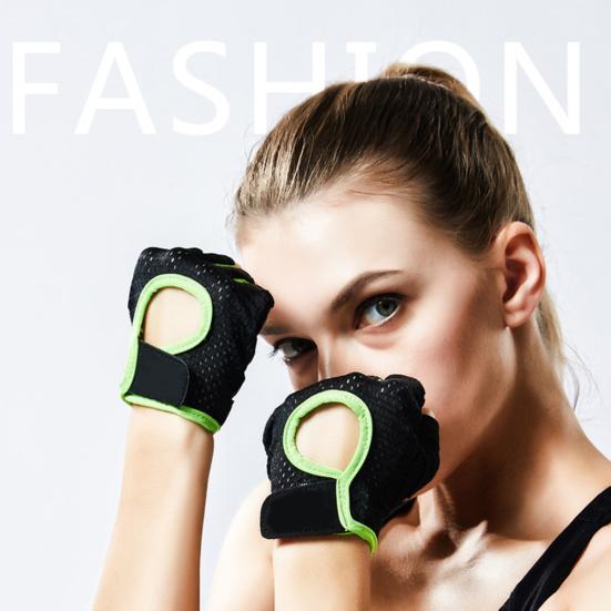 Men Women Sports Gym Fitness Workout Weightlifting Half Finger Anti-skid Gloves