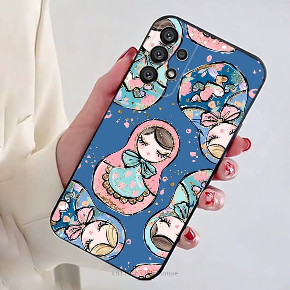 Cute Cool Russian Art Matryoshka Phone Case For Samsung Galaxy A54,34,24,73,53,52,52S,04S,04E,A72 Cover