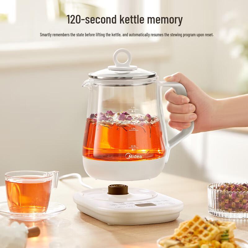 Midea 1.5L Smart Glass Health & Tea Kettle CN Plug (adapter Included)