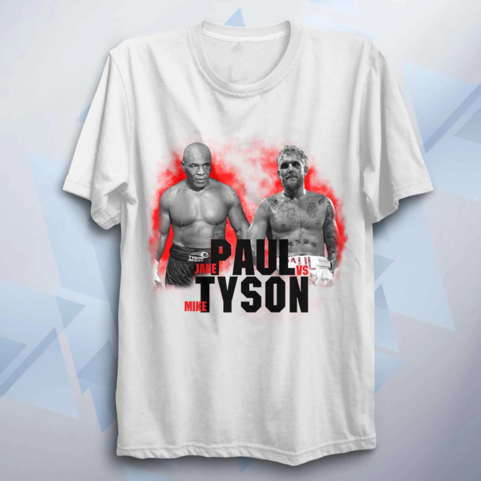 Jake Paul Vs Mike Tyson RED Unisex T Shirt WHite unisex S-234XL L