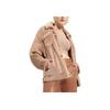 UGG Solid Color Fitted Lapel Single-Breasted Long Sleeve Jacket Women jackets Brown 1147290-TNGY